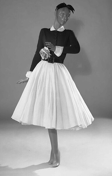 Dinner dress, Traina-Norell (American, founded 1941), wool, cotton, American