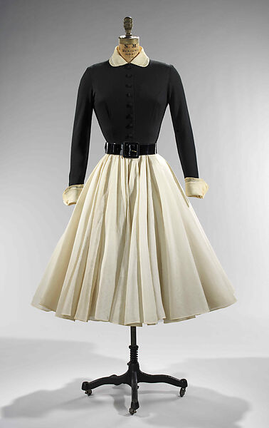 Dinner dress, Norman Norell (American, Noblesville, Indiana 1900–1972 New York), wool, cotton, American 