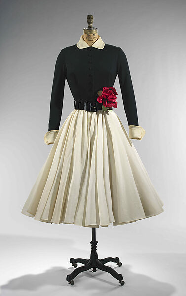 Dinner dress, Traina-Norell (American, founded 1941), wool, cotton, American