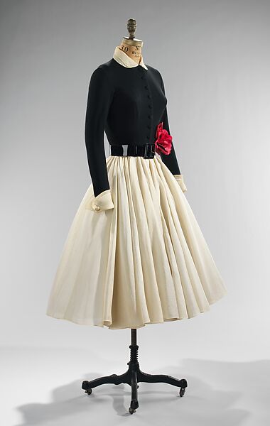 Dinner dress, Traina-Norell (American, founded 1941), wool, cotton, American