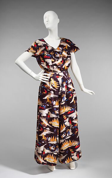 Lounging pajamas, Textile attributed Hazel Burnham Slaughter (American, Hartford, Connecticut 1888–1979 Stamford, Connecticut), silk, American 
