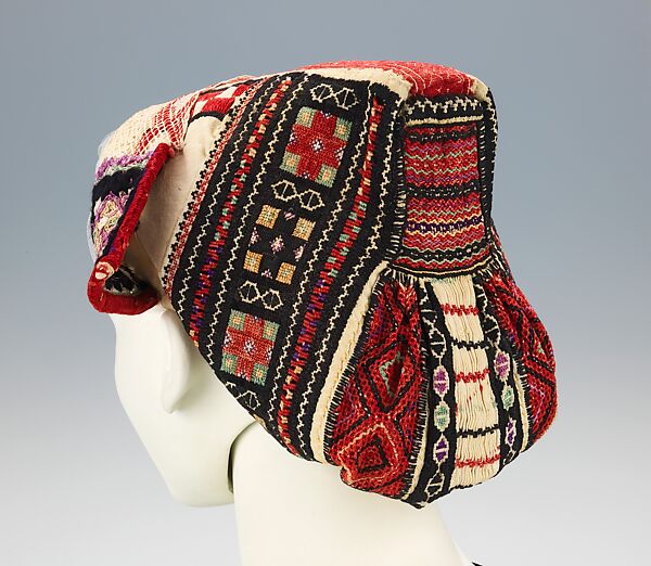 Cap, cotton, wool, silk, Slovak 