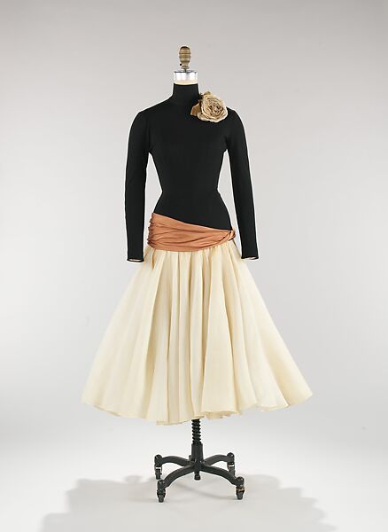 Dinner dress, Norman Norell (American, Noblesville, Indiana 1900–1972 New York), wool, silk, cotton, American 