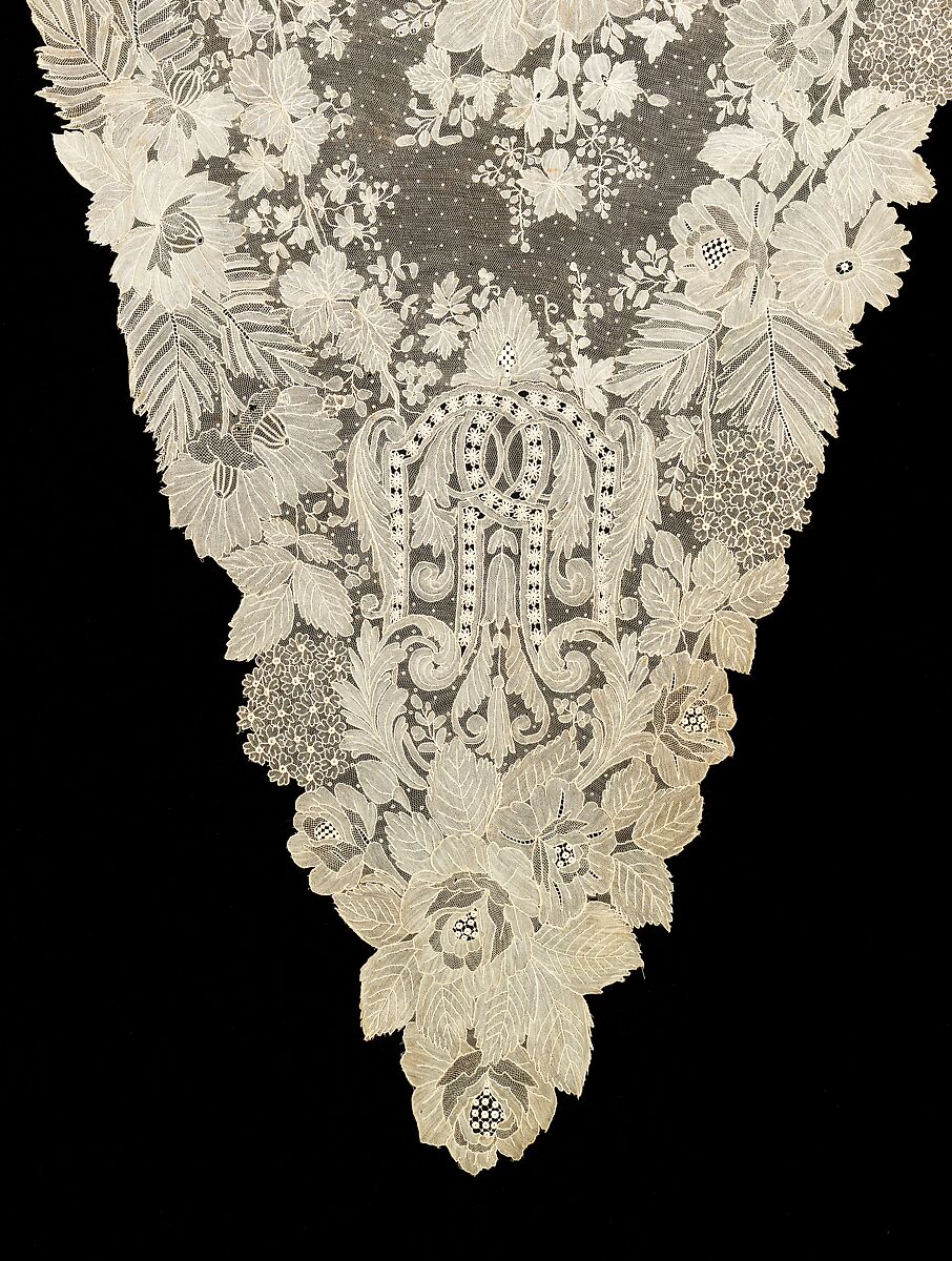 Shawl, linen, silk, Belgian