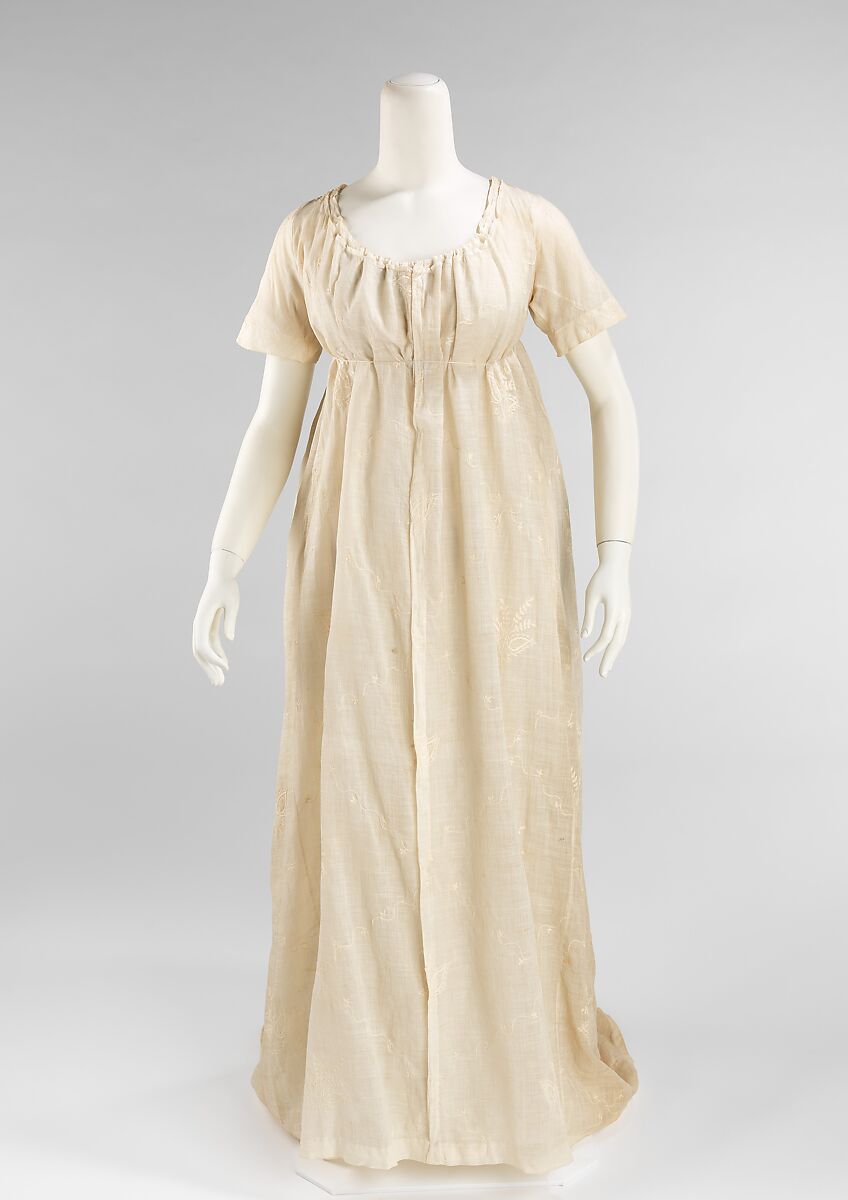 Evening dress, cotton, American 