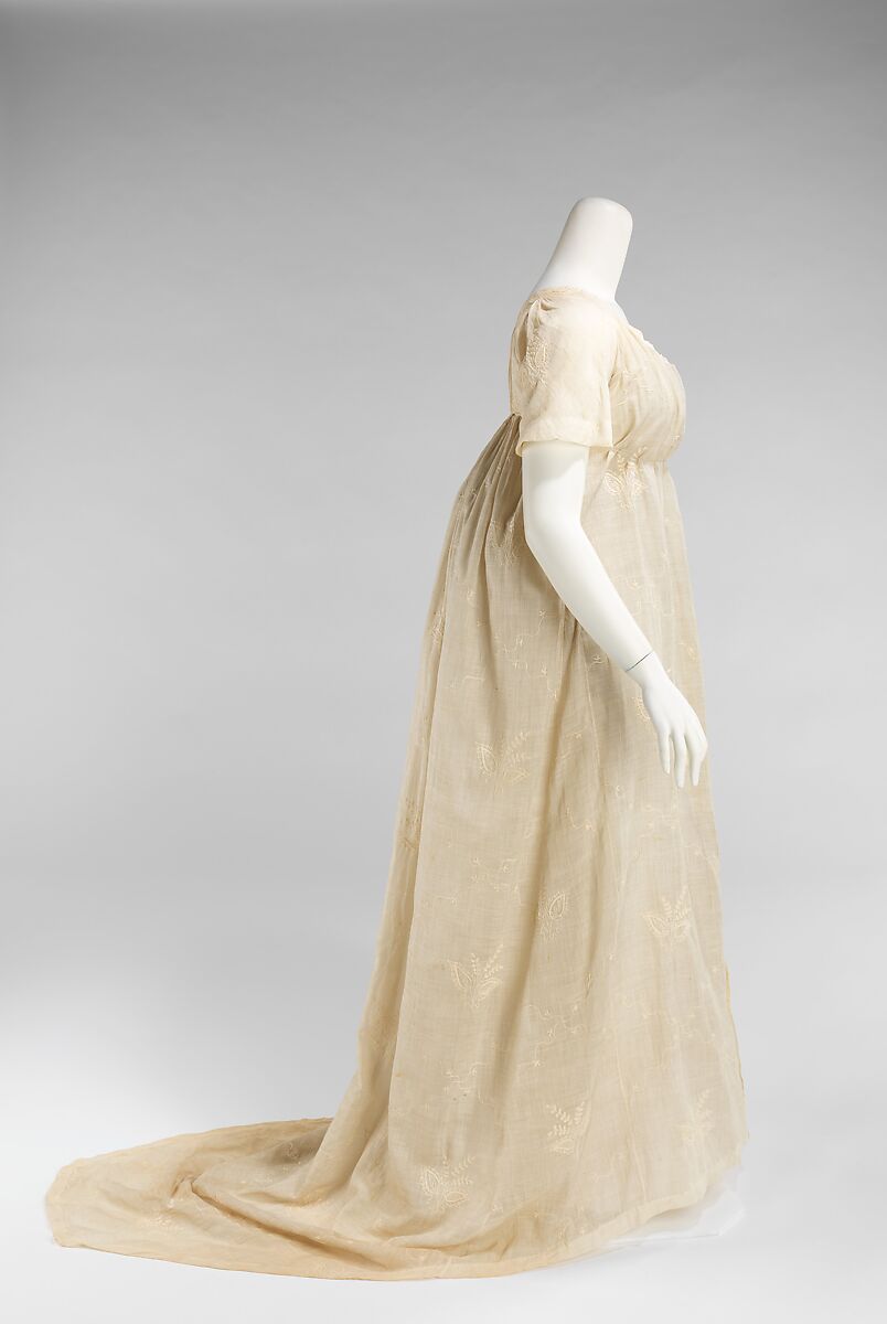 Evening dress, cotton, American