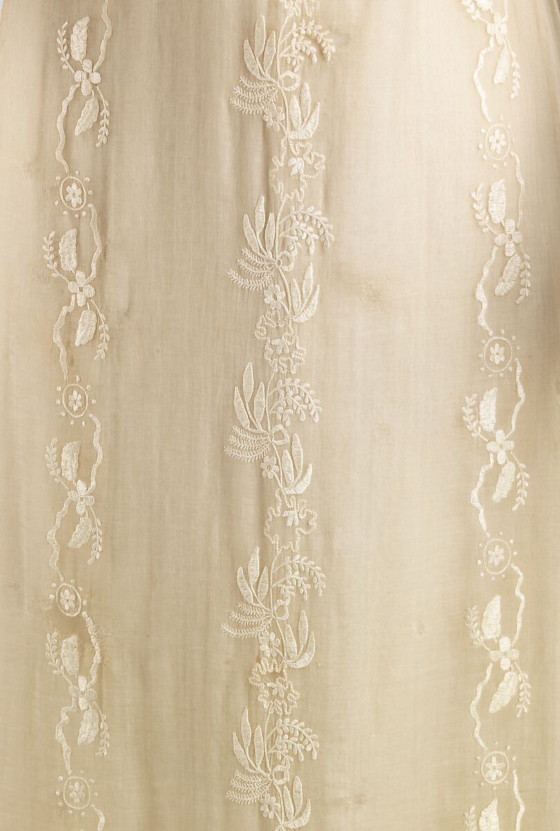 Evening dress, cotton, American or European