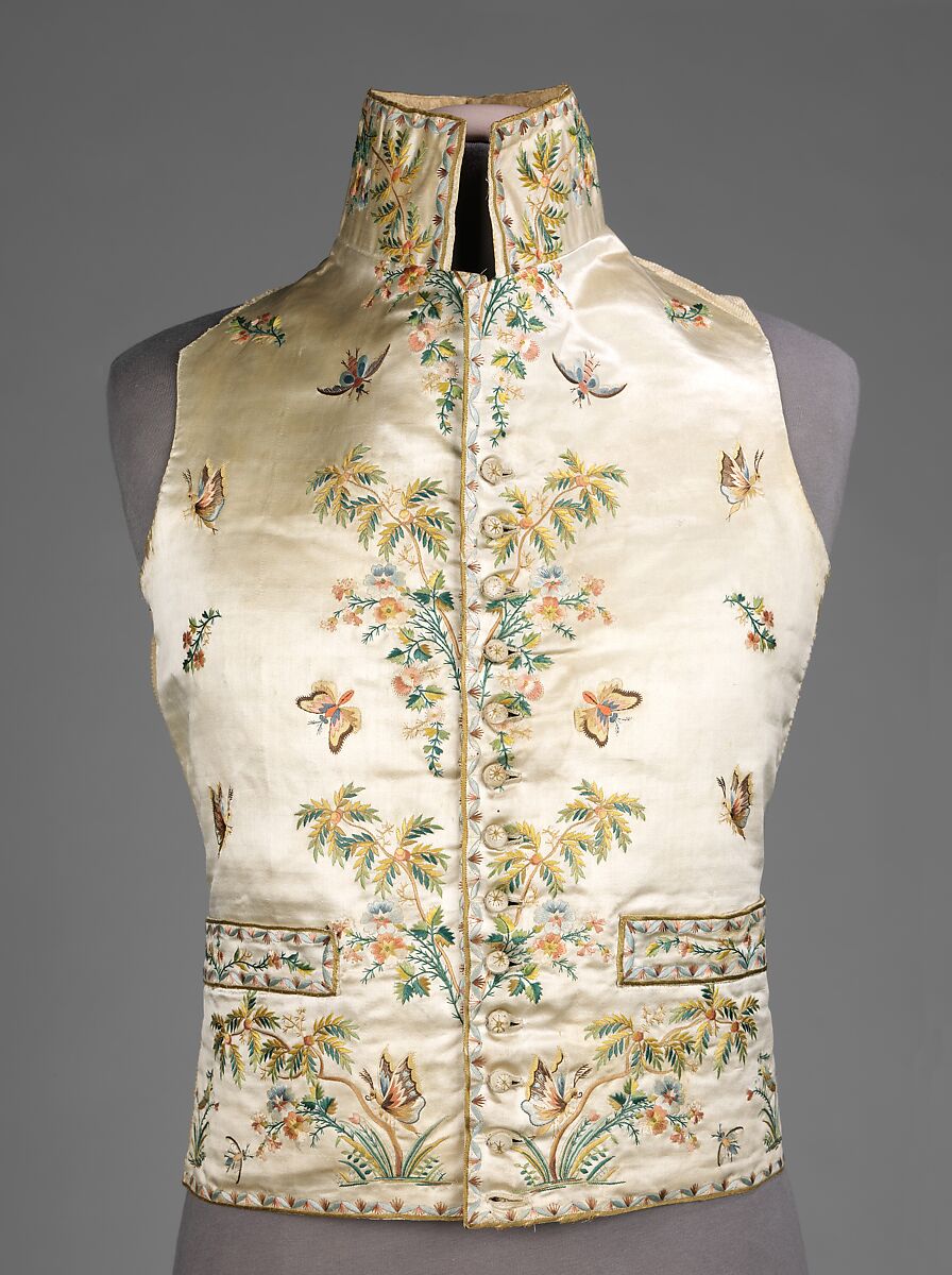 Vest, silk, French 