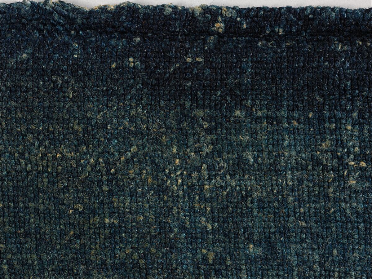 Textile fragment, Resist-dyed on plain weave; warp: dyed linen, Z spun, 16 per cm; weft: dyed linen, Z spun, 15–16 per cm, Russian