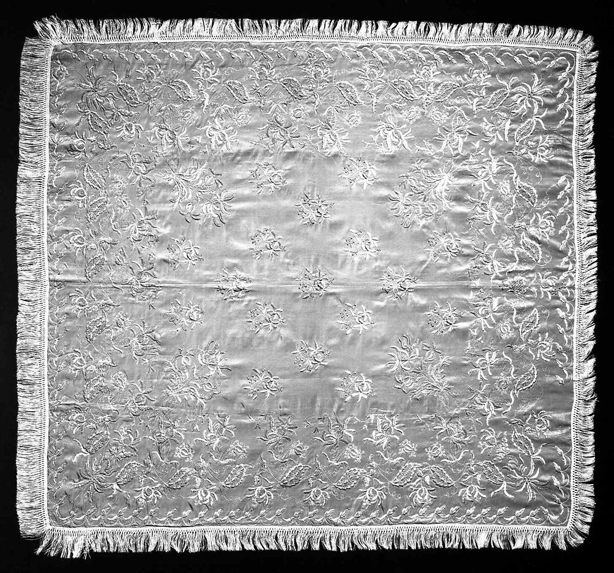 Headscarf, silk, metal, Russian