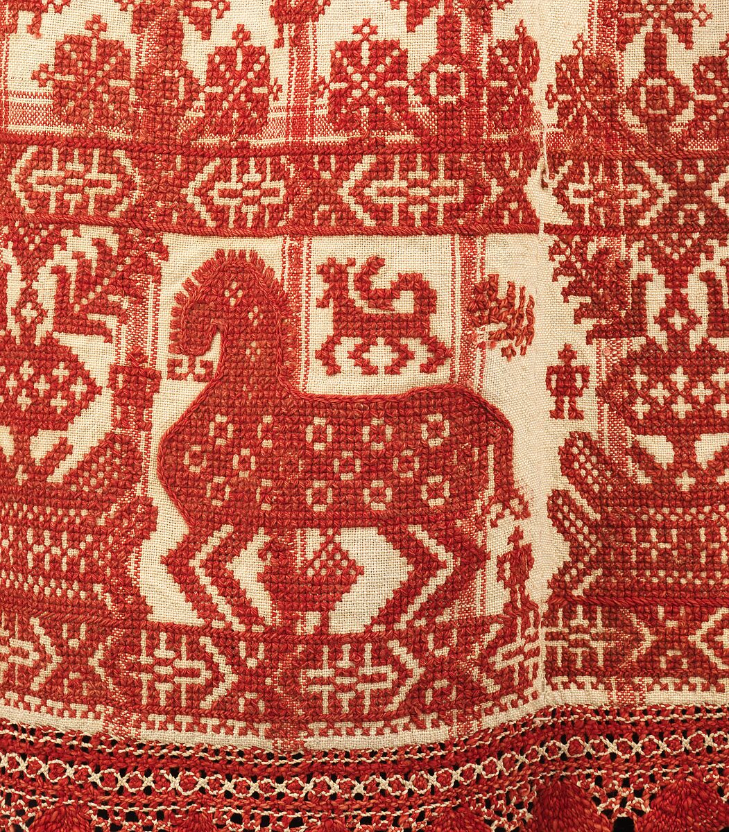 Apron, linen, cotton, Russian