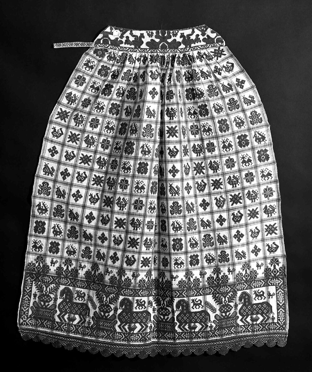 Apron, linen, cotton, Russian