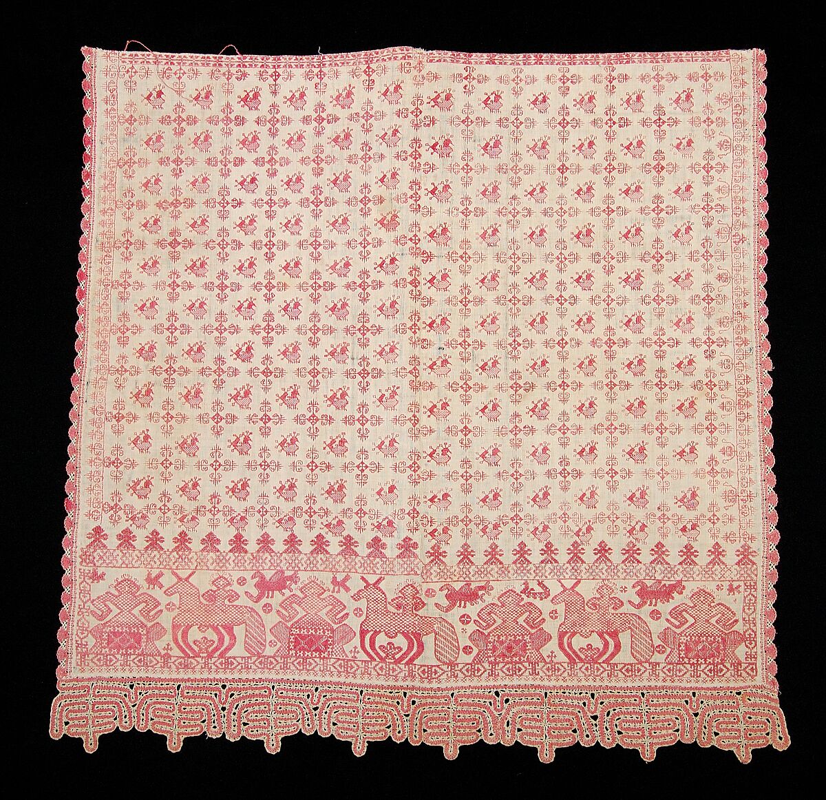 Apron, linen, cotton, Russian