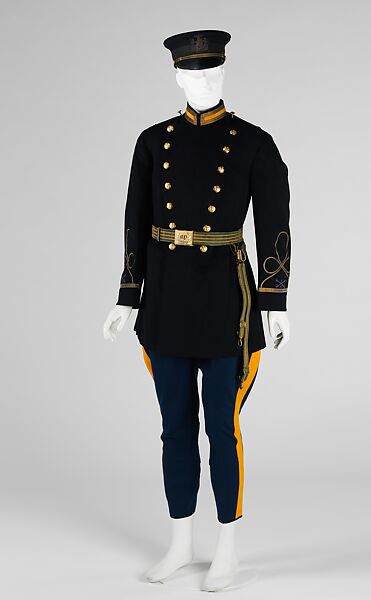 Military uniform, Ridabock &amp; Company, wool, leather, silk, metal, American 