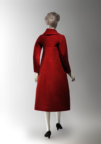 Coat, Charles James (American, born Great Britain, 1906–1978), wool, silk, American