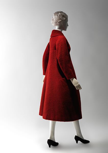 Coat, Charles James (American, born Great Britain, 1906–1978), wool, silk, American