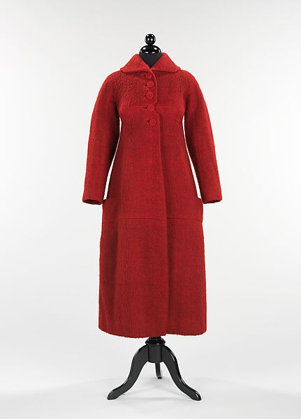 Coat, Charles James (American, born Great Britain, 1906–1978), wool, silk, American