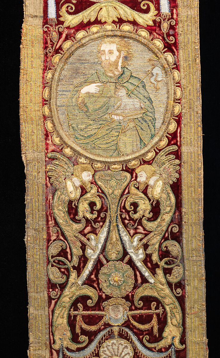 Orphrey, Silk, metal, Italian