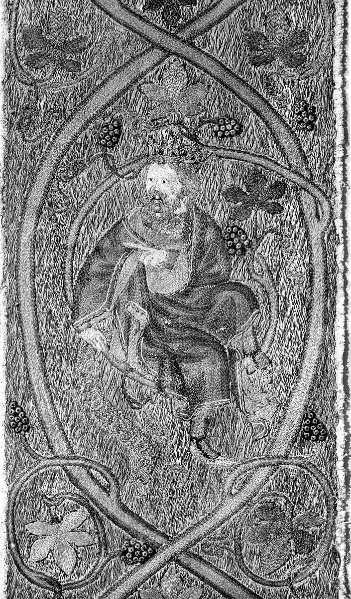 Orphrey, metal, silk, linen, British