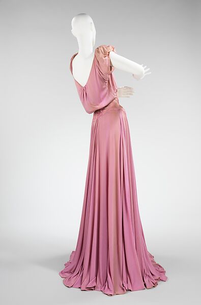 Evening dress, Charles James (American, born Great Britain, 1906–1978), silk, leather, American