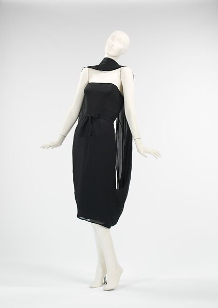 Cocktail dress, Attributed to House of Givenchy (French, founded 1952), silk, French 