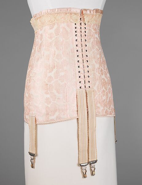 Corset, O'Conner, Moffatt &amp; Company (American, 1868–1945), cotton, bone, metal, elastic, American