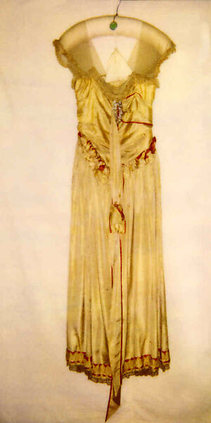 Evening dress, House of Lanvin (French, founded 1889), silk, rhinestones, linen, French