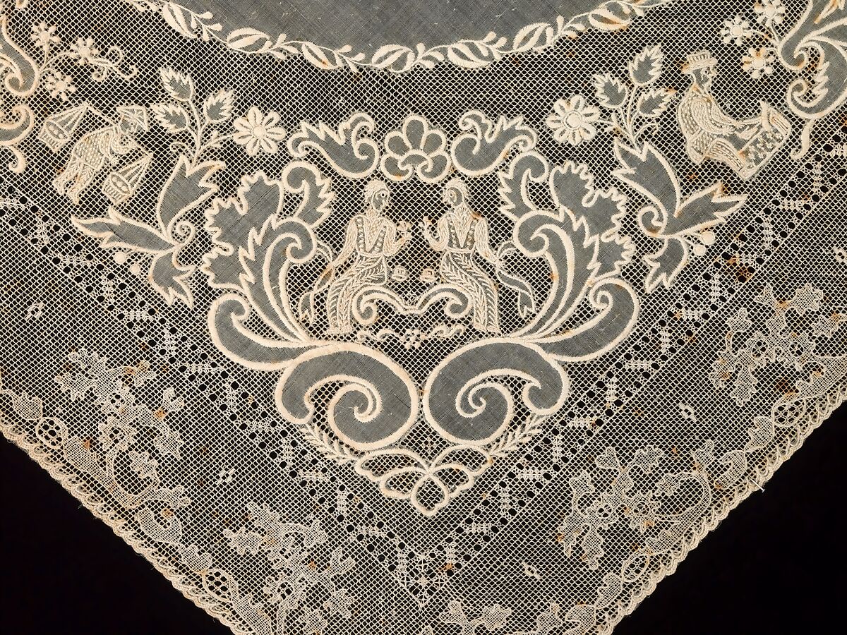 Handkerchief, piña, probably Philippine