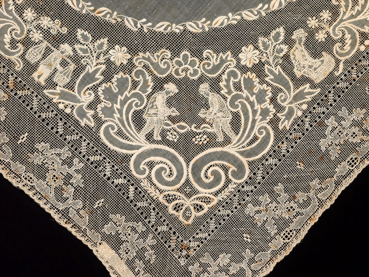 Handkerchief, piña, probably Philippine
