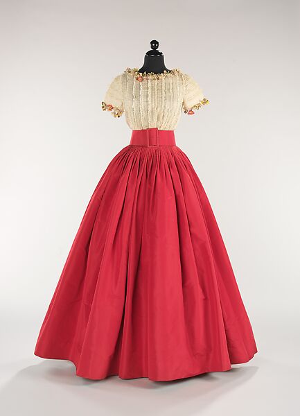 Evening dress, Norman Norell (American, Noblesville, Indiana 1900–1972 New York), silk, cotton, American 