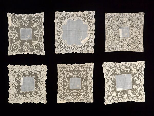 Handkerchief, cotton, linen, French 