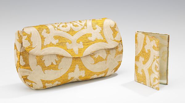 Evening clutch, (attributed) Lord &amp; Taylor (American, founded 1826), silk, metal, probably French 
