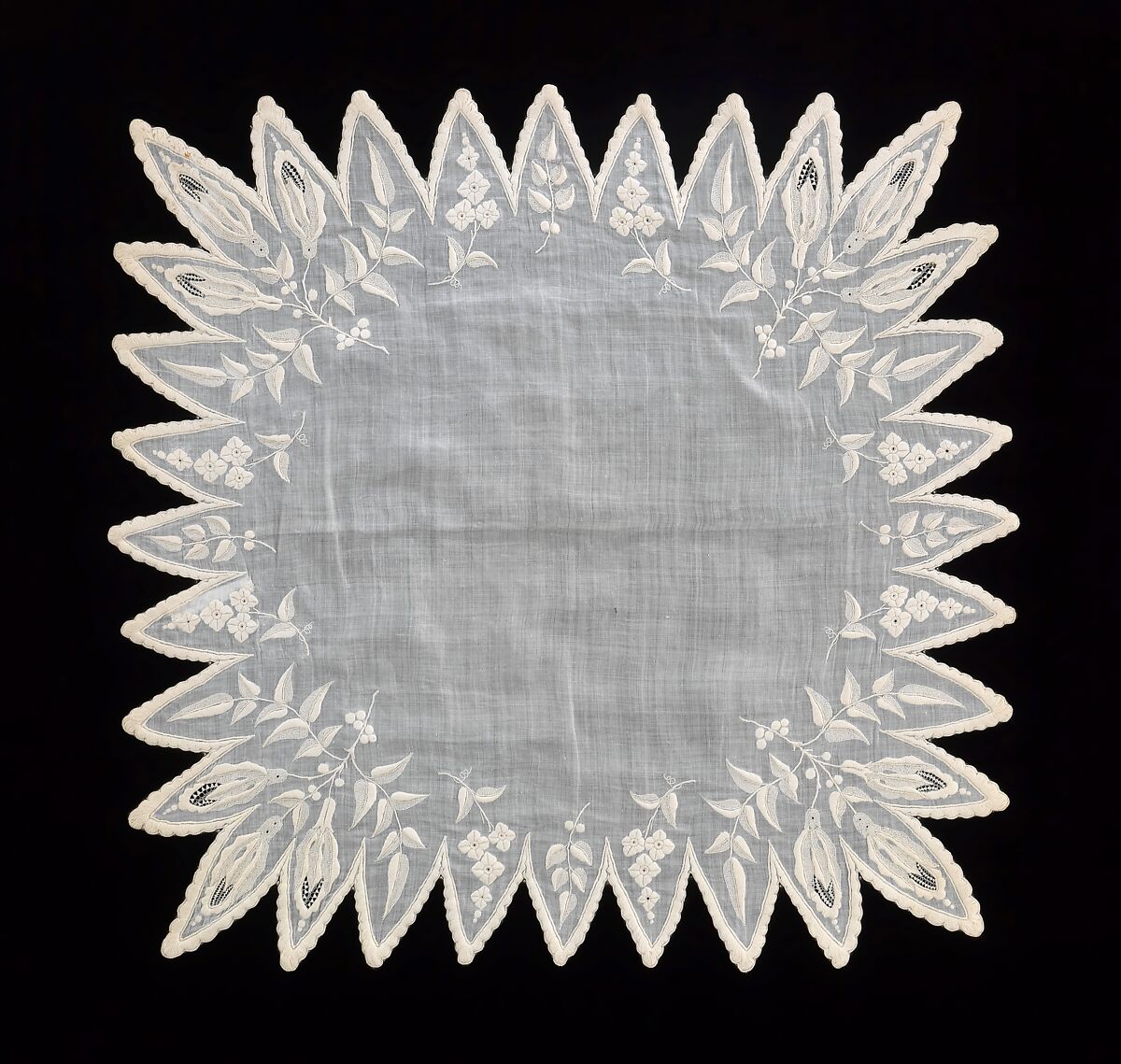 Handkerchief, cotton, probably American 