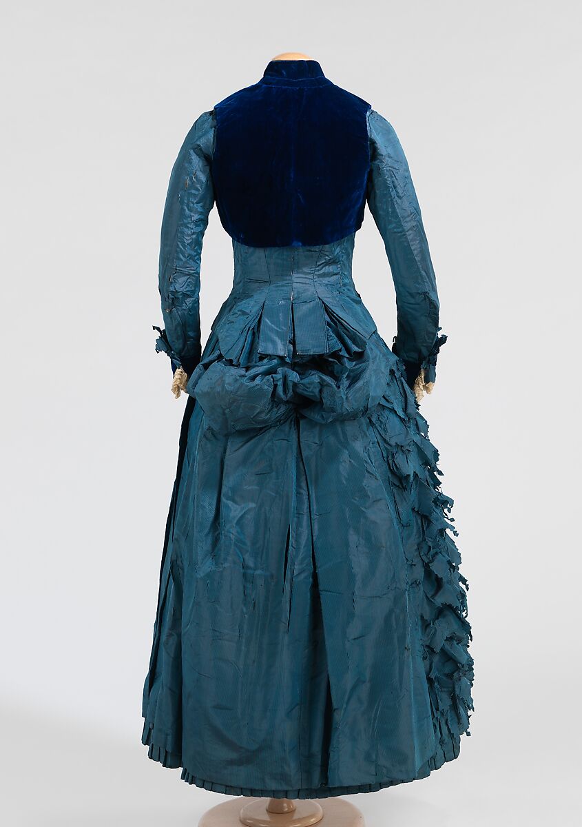 Dress, silk, cotton, American