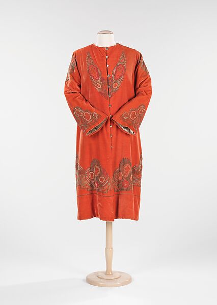 Evening coat, silk, metal, French 