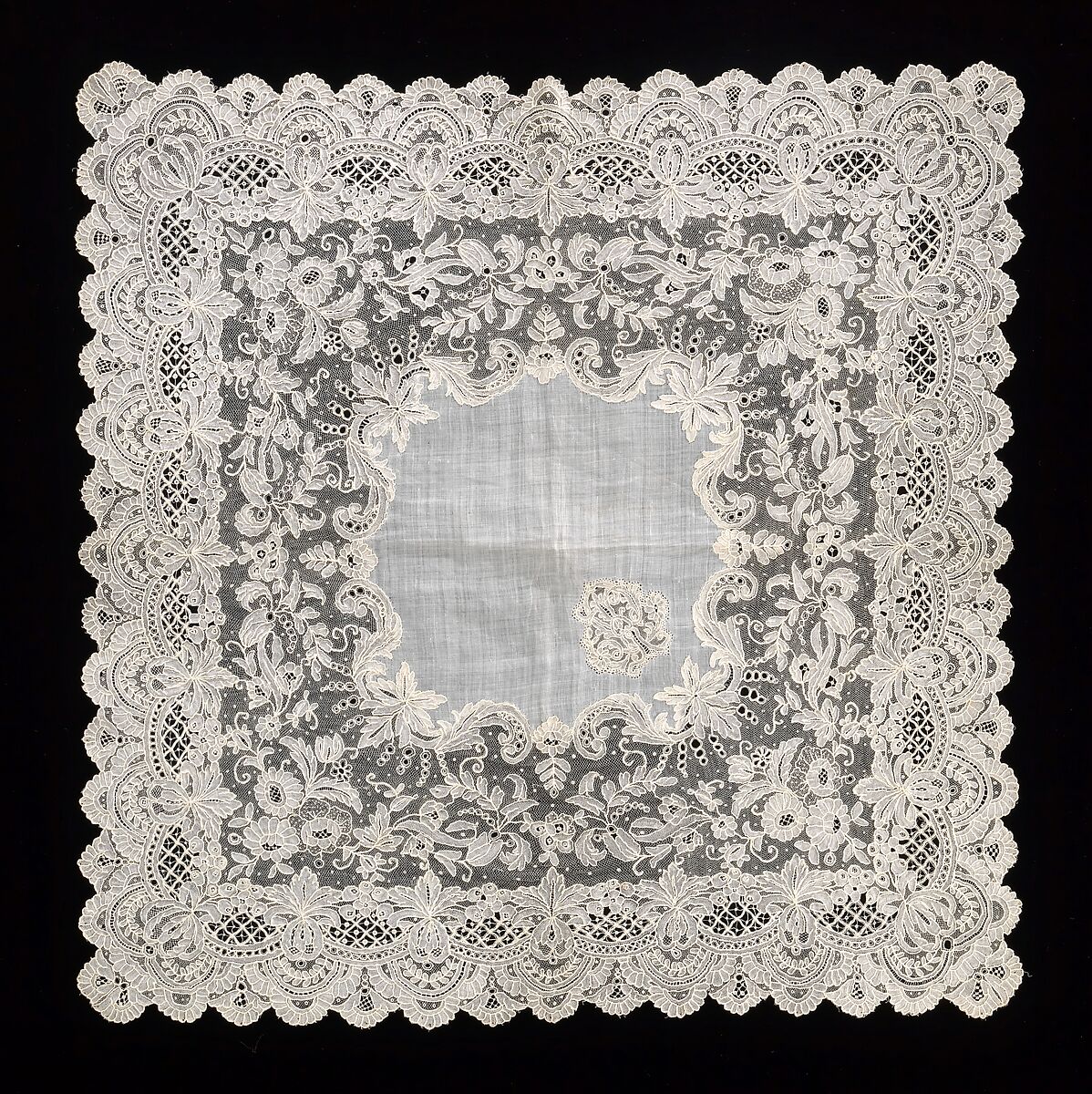 Handkerchief, cotton, linen, French 