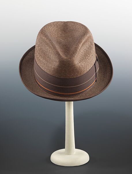 Fedora, Dobbs (American, New York), straw, synthetic, American 