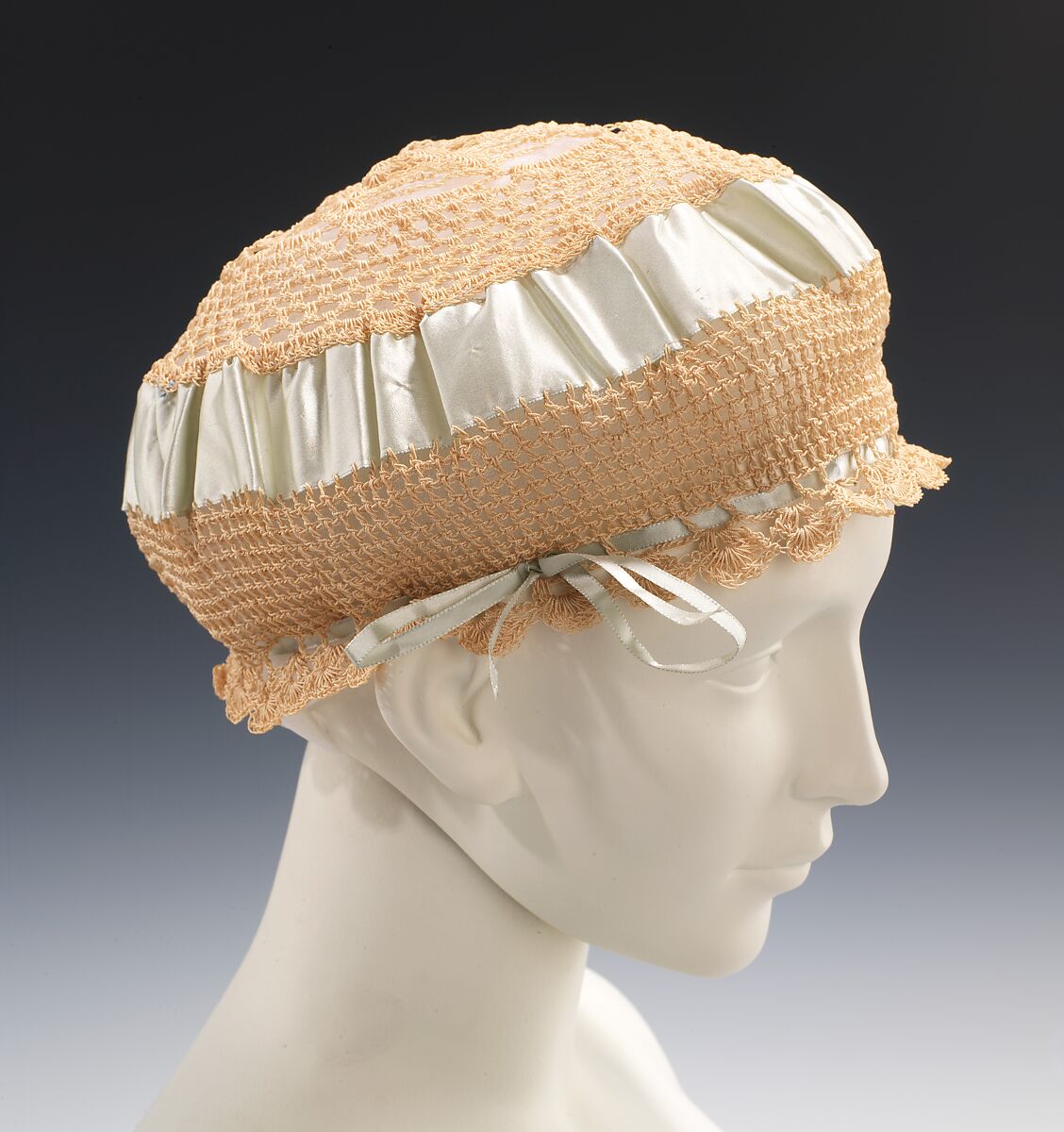 Boudoir cap, silk, American 