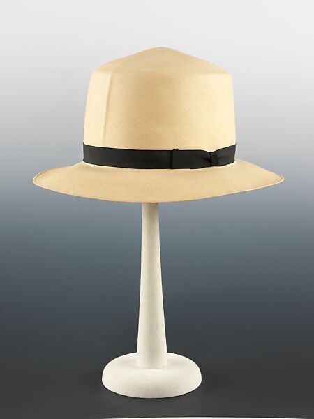 Panama hat, Dobbs (American, New York), straw, silk, American 