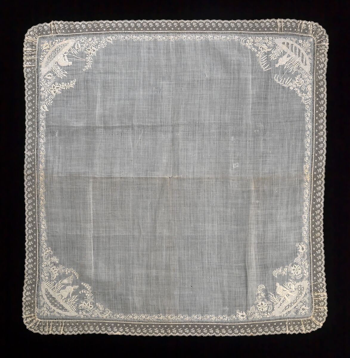 Handkerchief, linen, French 