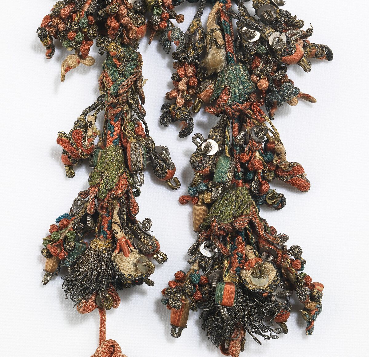 Belt, silk, metal, European