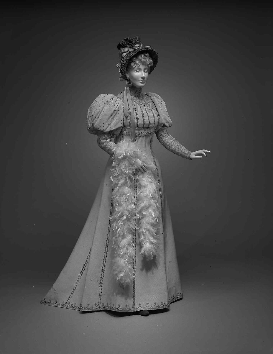 Afternoon dress, House of Worth (French, 1858–1956), silk, cotton, French