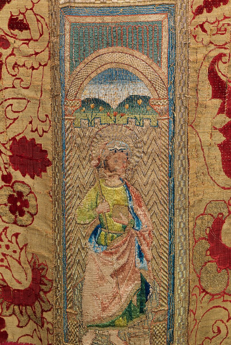 Chasuble, Silk, metal, linen, Spanish