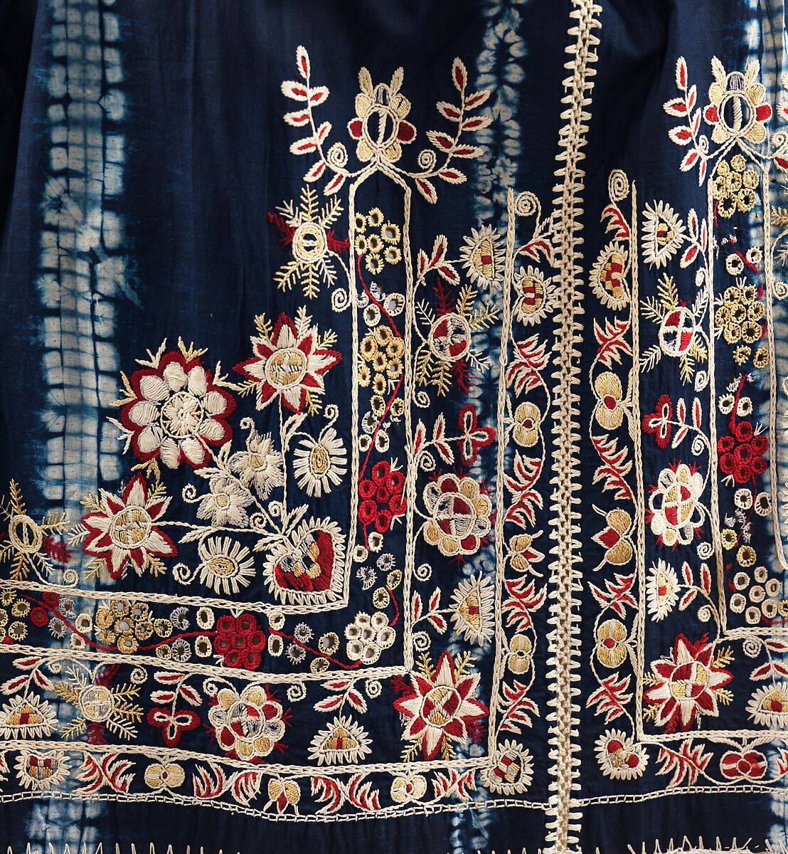 Apron, cotton, silk, wool, Czech