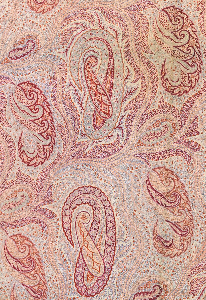 Shawl, wool, British