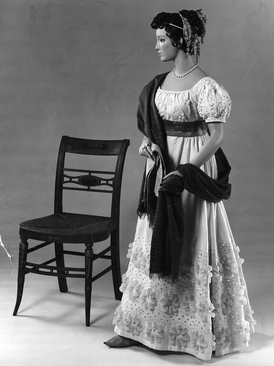 Evening dress, cotton, American