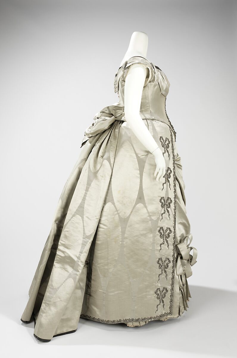 Evening dress, House of Worth (French, 1858–1956), silk, metal, French