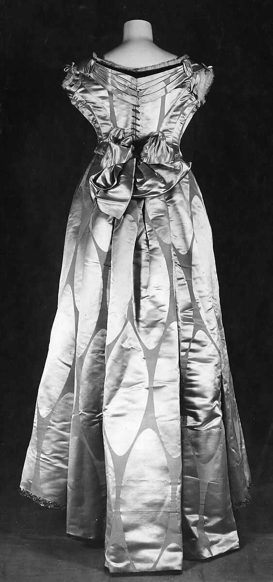 Evening dress, House of Worth (French, 1858–1956), silk, metal, French