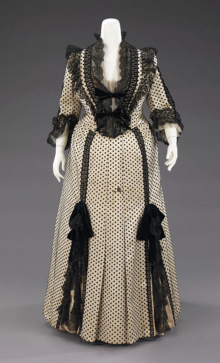 Dinner dress, House of Worth (French, 1858–1956), silk, jet, French 