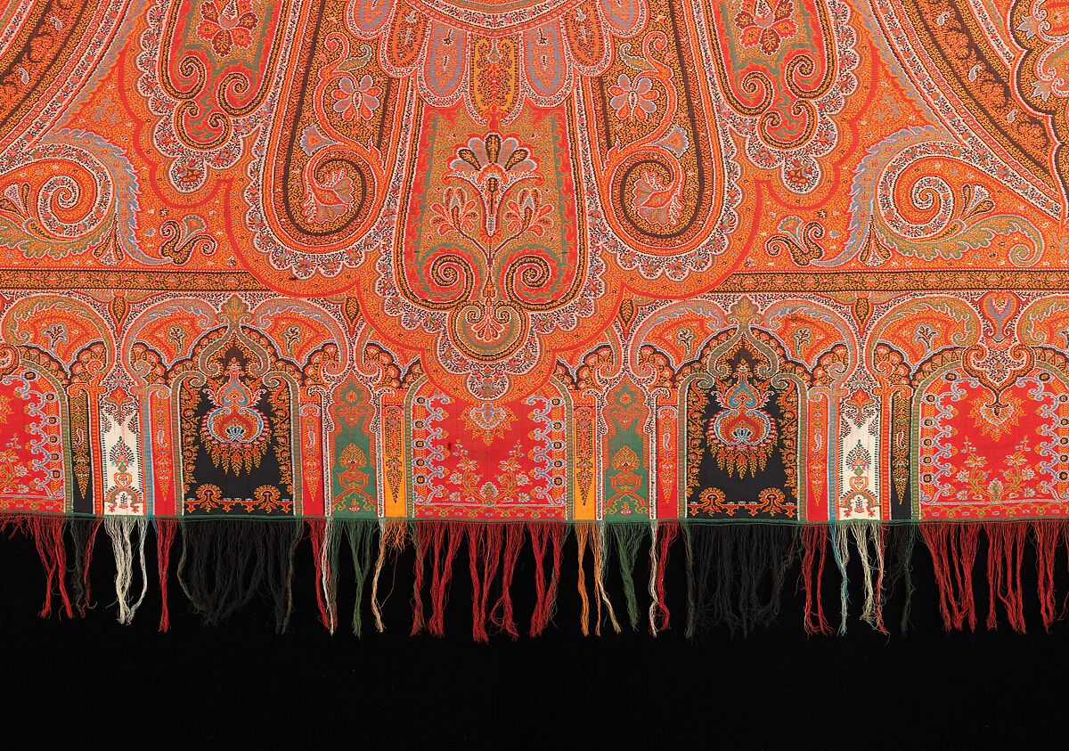 Shawl, wool, silk, Scottish